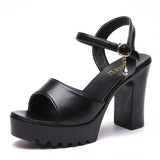 Murioki-Women Elegant Wedges Black Sandals Shoes Summer New Pumps Platform Sandals Roman Wedges Crystal Peep Toe Sandals