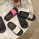 Murioki-Net Red Open Toe Slippers 2024 New Korean Version of Flip-flops Thick Sole Non-slip Fashion Beach Slippers