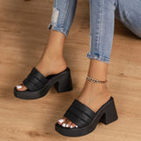 Murioki-Summer New High Heels Women Square Toe Sandals Woman Clear High Pumps Wedding Jelly Buty Damskie Shoes Heels Slippers