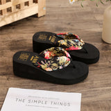 Murioki Fashion Women Flip Flops Summer Beach Platform Slippers Casual Outside Wedges Sandals Summer Women Shoes
