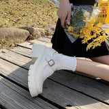 Murioki-White Lolita Shoes for Women Platform Heels Sweet Mary Janes Japanese Female Students Shoe Cosplay Woman Uniform Pumps Plus Size