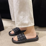 Murioki-Net Red Open Toe Slippers 2024 New Korean Version of Flip-flops Thick Sole Non-slip Fashion Beach Slippers