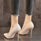 Murioki-NEW Black High Heels Women's 2024 New Thin Heel Hollow Pointed Single Shoes Sexy Baotou Woman Fashion High-heeled Shoes