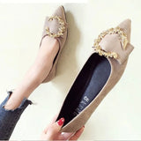 New 2021 Korean style women's singles shoes, fairy pointed toe flats women's shoes