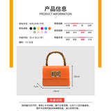 Bamboo Handbag Jelly Bag Crocodile Pattern Mini Shoulder Messenger Female Bags