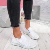 Women Sneakers 2020 New Bling Rhinestone Ladies Shoes Slip On Comfortable Sole Running Walking Shoes Female Flat Sports Shoes