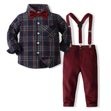 Murioki Spring Kids Boy Clothes Set 3 Pieces Suits Coat+Plaid Shirt+Jeans Children Little Casual Boys Clothing Sets 2-5 Years