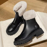 Autumn Winter Boots Women 2021 New Sexy Fashion Zipper Black White Ankle Boots For Women Luxury Designer Ladies Fur Shoes