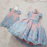 Elegant Formal Ball Gown Girls Clothes First Communicon Flower Dress Child Birthday Party Lace Vestidos Kids Dresses for Girls