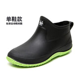 Rain Boots Women's Rubber Anti-skid Colorful Unisex Ankle Rainboots Lightweight Slip On Boots Rain Shoes Waterproof Dropshipping