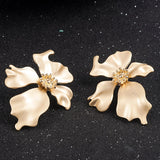 Christmas Gift New Fashion Women Statement Big Flower Ear Stud Earrings Dangle Party Jewelry Gift Christmas Earrings Aretes De Mujer