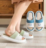 Breathable Cotton Blend Slippers Women Men Indoor Slipper Soft Sole Cartoon Design Lovers Home Floor Shoes Lovers Fashion Slides