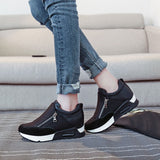 Sneakers 2020 Running Hiking Thick Bottom Platform Wedges Shoes Woman sports Sneakers Spring Autumn Fashion Ladies black Shoes