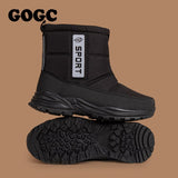 GOGC Winter Woman Mens Hiking Boots Couple Snow Boots Plus Velvet Warm Side Zipper Outdoor Casual Short Boots Cotton Shoes G9962