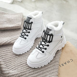 Women's autumn boots Winter Increase Ankle Shoes Women Plus Velvet Snow  Female Boots Warm Round Head Casual Women High Boots