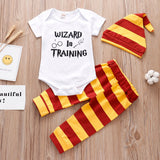 Newborn Baby Clothes 2022 New Summer Magic Is Everywehre Letter Print Romper+Pants+Hat Headband 3PCS Baby Boy Girl Clothing Sets