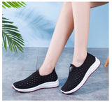 Murioki 2022 Summer Women Shoes Breathable Mesh Sneakers Shoes Ladies Slip On Flats Socofy Loafers Shoes Fashion Trainers Women