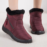 Women Boots Classic Snow Boots For Winter Shoes Women Waterproof Fabric Ankle Botas Mujer Warm Heels Winter Boots Female Botines