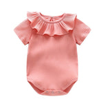 Newborn Infant Baby Girl Rompers 0-2Y 2022 Summer Candy Ruffles Jumpsuit New born Baby Boy Girl Clothes Outfits