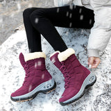 Murioki Winter Women Boots High Quality Keep Warm Mid-Calf Snow Boots Women Lace-up Comfortable Ladies Boots Platform Boots Women Shoes
