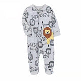 Newborn Baby Rompers 2022 Fall Winter Fleece Warm Little Brother Sister All Star Footed Baby Pajamas Infant jumpsuits Sleepwear