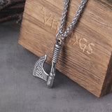 Christmas Gift Never Fade Wolf And Raven Slavic Amulets Talismans Viking Odin Axe Necklaces & Pendants Norse Vikings Jewelry Turkish Men Wicca