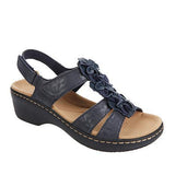 Summer New Women Sandals Fashion Ladies Solid Color Peep Toe Hook Loop Wedge Flower Shoes Outdoor Casual Comfy Female Footwear