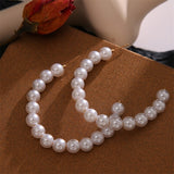 Christmas Gift Trend Simulation Pearl Long Earrings Female White Round Pearl Wedding Pendant Earrings Fashion Korean Jewelry Earrings