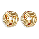 Christmas Gift IPARAM 2021 New Big Circle Round Hoop Earrings for Women's Fashion Statement Golden Punk Charm Earrings Party Jewelry