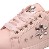 Murioki 2022 Fashion Sneakers Women Flats Rhinestone Woman Casual Shoes Soft Women's Sneakers Ladies Brand Shoes Pink Black White