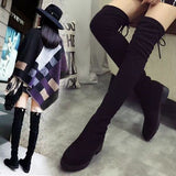 Size 36-41 Winter Over The Knee Boots Women Stretch Fabric Thigh High Sexy Woman Shoes Long Bota Feminina zapatos de mujer #65