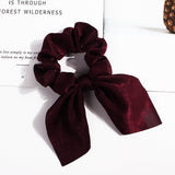 Christmas Gift Fashion Leopard Bowknot Elastic Hair Bands for Women Girls Scrunchies Headband Chic Hair Ties Ponytail Holder Hair Accessories