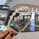 Christmas Gift 15 Styles Luxury Big Pearl Headband Women Bow Sunflower Hoops Girls Hair Accessories Fashion Jewelry para el cabello mujer