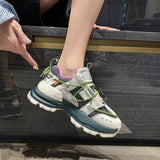 Murioki 2022 Women Chunky Sneakers Vulcanize Shoes Korean Fashion New Female Black White Platform Thick Sole Casual Woman Shoe