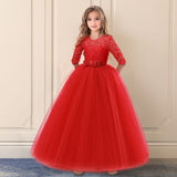 Elegant Christmas Princess Dress 6-14 Years Kids Dresses For Girls New Year Party Costume First Communion Children Clothes