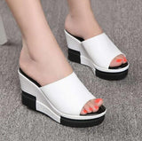 MURIOKI 2021Fashion Flip Flops Women shoes Slippers Platform Summer Shoes Open Toe Wedges Sandals Ladies Shoes women Plus Size 35-40