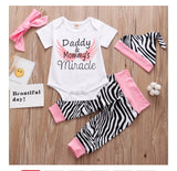 Newborn Infant Fashion Baby Girl Clothes Set 2022 Spring Fall Unicorn Baby Tops Bodysuit+Pants+Hat 3PCS Baby Girl Outfit Sets