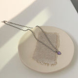 Christmas Gift 2021 Kpop New Fairy Aesthetic Purple Love Heart Pendant Bead Chain Necklace For Women Egirl Friends Goth Halloween Jewelry Gifts