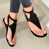 Women Sandals 2021 Flats Sandals Summer Shoes Woman Plus Size 43 Summer Sandals Elegant Women Flip Flops Flat Chaussure Femme