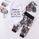 2022 New Infant Baby Clothing Set Little Wizard has arrived Outfit Romper+Pants+Hat 3PCS Baby Clothes Sets