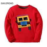 Christmas Gift SAILEROAD New Design Long Sleeve Dinosaurs T-Shirt 2021 Autumn Boys Clothing Blouse for a Boy Fashion Tops for Children