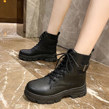 New Arrivals Soft Boots Women Shoes Woman Boots Fashion Round PU Ankle Boots 2021 Winter Elastic Black Boots Comfortable Boots