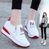 Murioki 2022 Platform Wedges Women's Sneakers Spring High Quality Rhinestone Mesh Breathable Increased Women's Shoes Casual Shoes