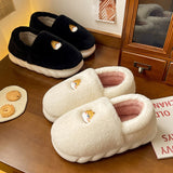 Cute Animal Slipper For Women Girls Fashion Kawaii Fluffy Winter Warm Platform Slippers Woman Cartoon House Slippers Funny Shoes