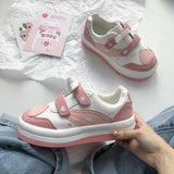 Sport Sneakers Woman Pink Lolita Harajuku Kawaii Shoes Japan Platform Flat Vulcanize Spring Anime Running Rubber Sole Casual