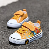 Murioki Children Cartoon Canvas Shoes Boys And Girls Casual Low-Top Shoes Baby Spring And Autumn Breathable Single Fashion Sneakers