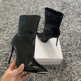 Graduation Dress NEW Fashion 2021 Women's Ankle Boots Sexy Women Pointed Toe Ladies Thin High heels Female Shoes Woman Footwear Plus Size 35-42