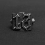 Christmas Gift  Vintage Mens 13 Letter Ring Fashion 316L Stainless Steel Rings for Women Men Biker Punk Party Jewelry Male Bijoux