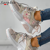 MURIOKI Female Lace Up Flower Design Flats Casual Breathable Mesh Fashion Comfy Shoes Woman 2022 Hot Sale Brand Design Running Gym Sweet