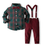 Murioki Spring Kids Boy Clothes Set 3 Pieces Suits Coat+Plaid Shirt+Jeans Children Little Casual Boys Clothing Sets 2-5 Years